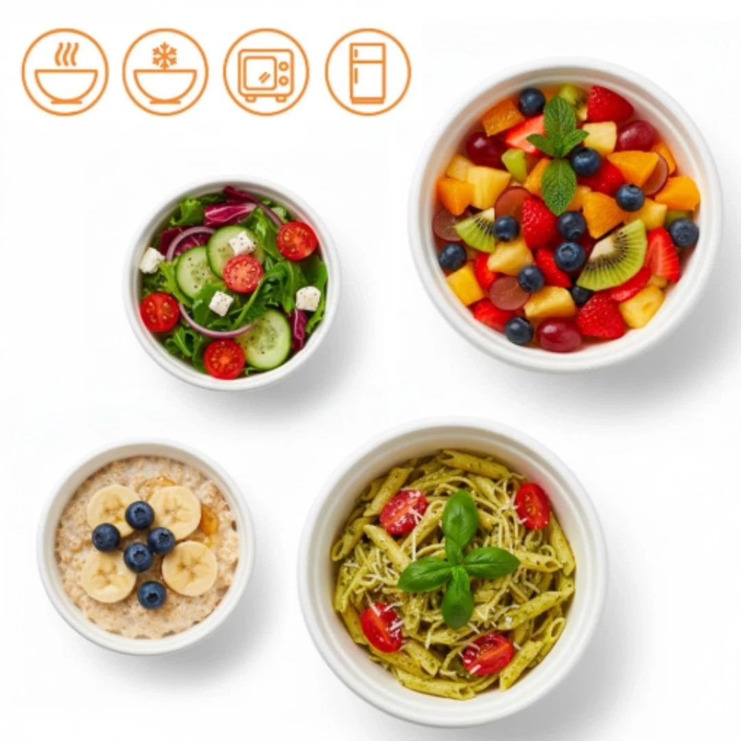 Eco-Friendly Disposable Bagasse Paper Bowls