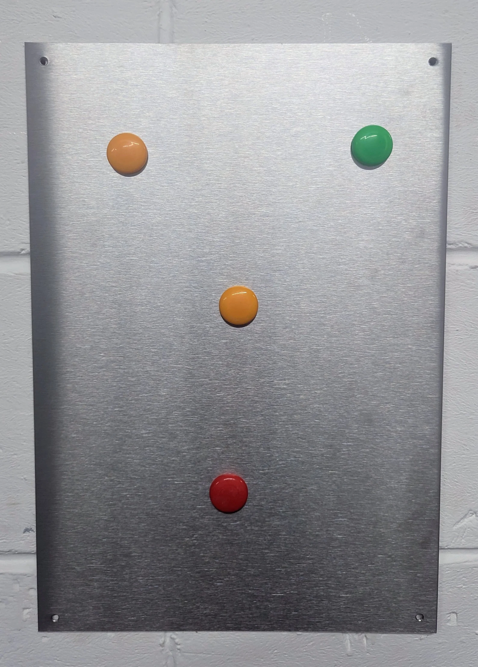 Magnetic Notice Board Brushed Stainless Steel, Kitchen, Office, Home